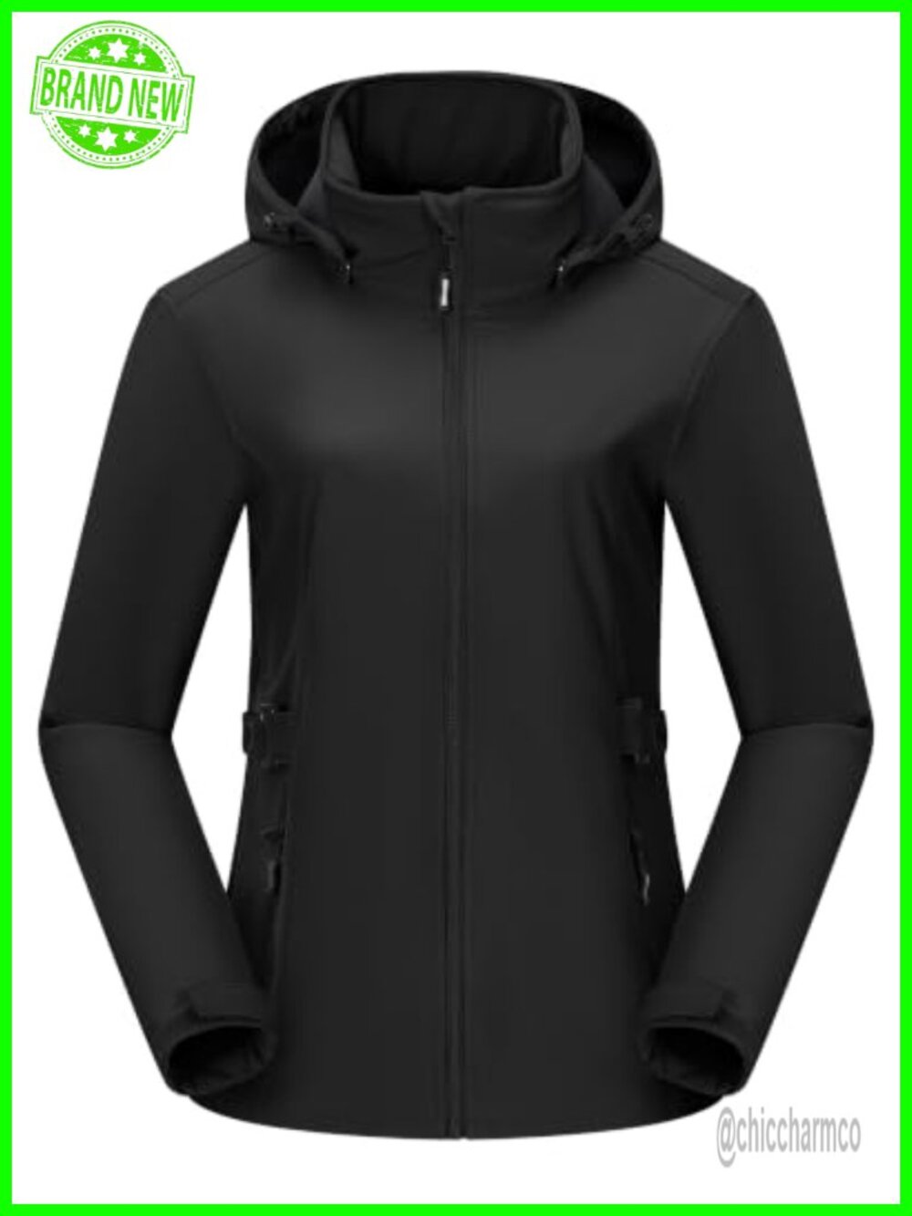 Fleece Lined Rain Jacket Waterproof Softshell Windbreaker Coat